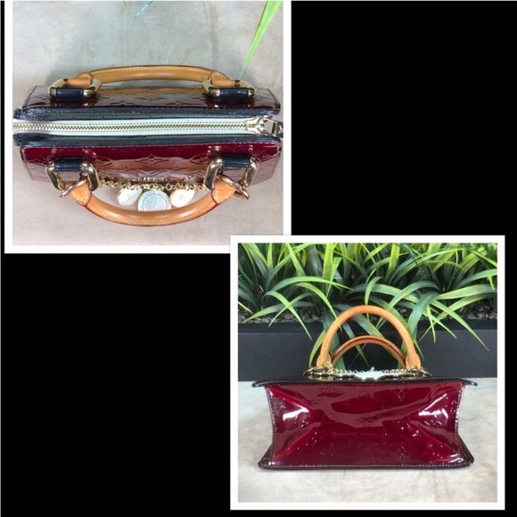 Authentic Louis Vuitton Mini Forsyth Vernis Red "NO CHAIN " - Picture 6 of 8